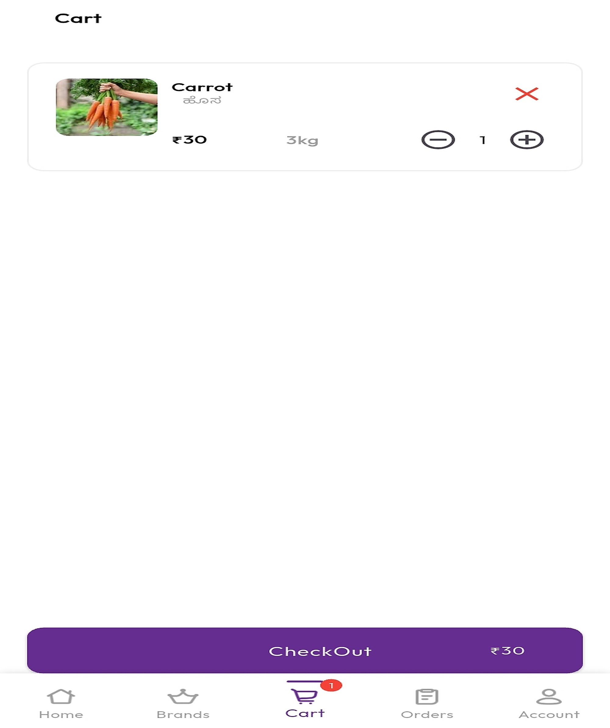 Cart and checkout